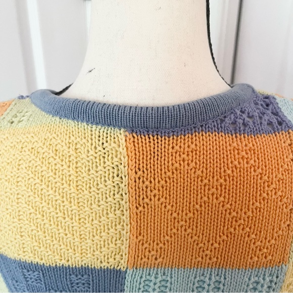 Talbots Multicolor Patchwork Cardigan - Picture 7 of 12